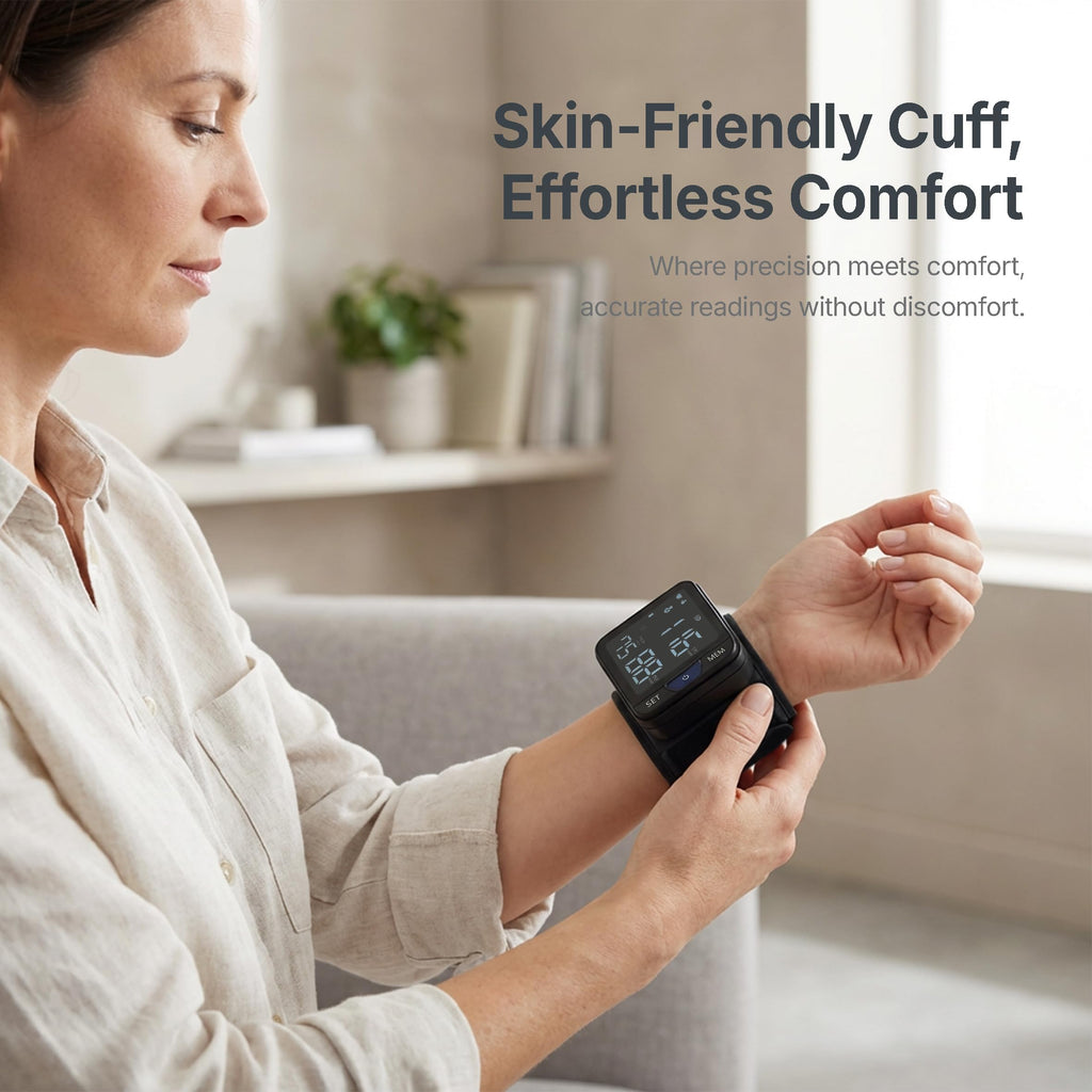 Wrist Blood Pressure Monitor with Voice Broadcast, 240 Memory for 2 Users F1391