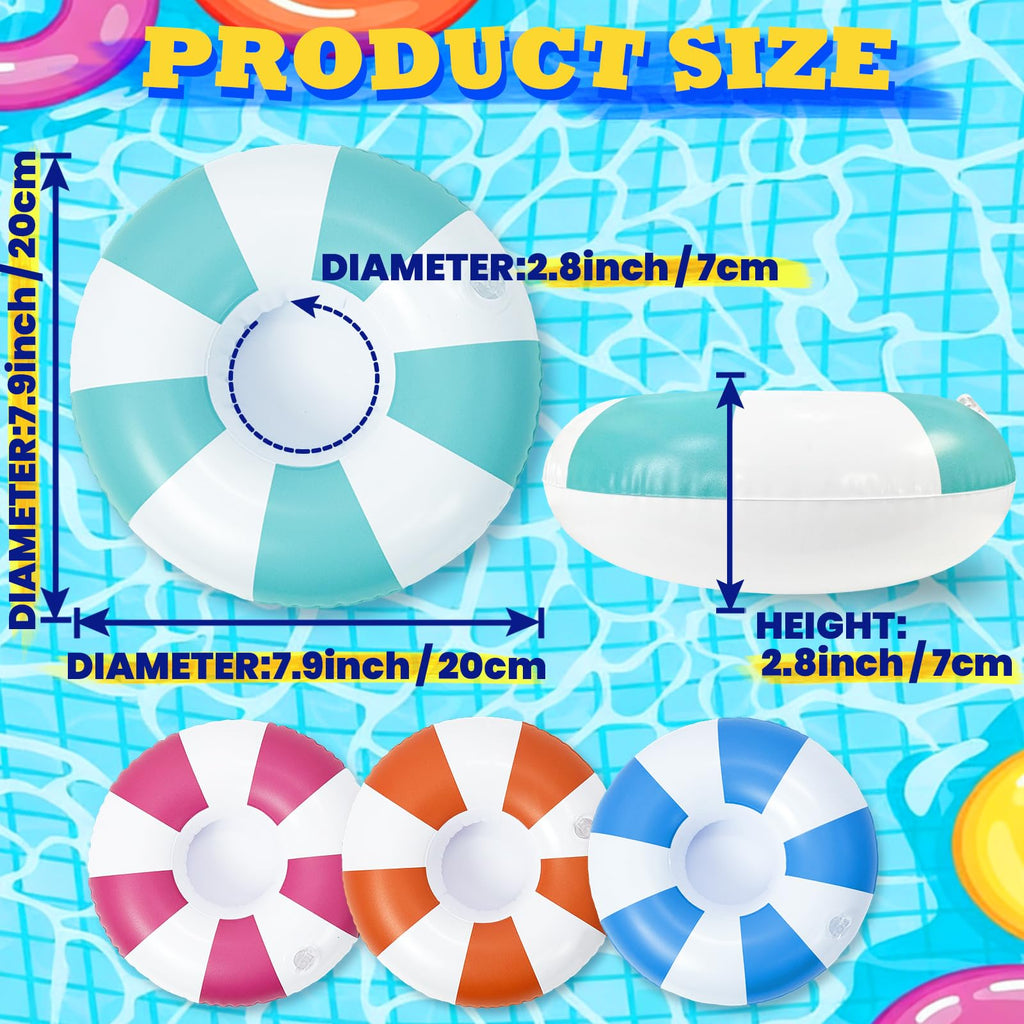 Stripe 4 Pack Inflatable Drink Holder K4108