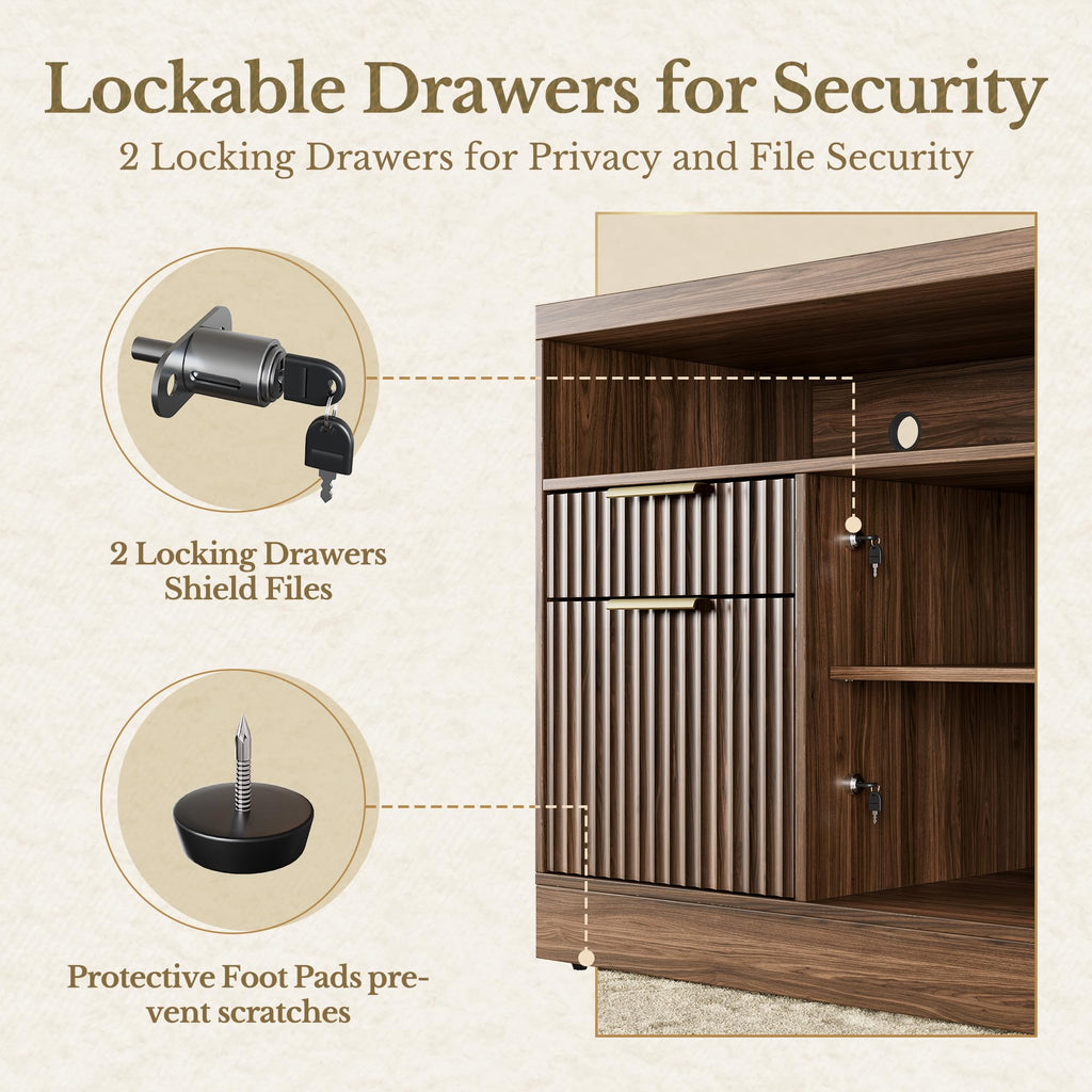 2 Drawer File Cabinet with Lock L600527