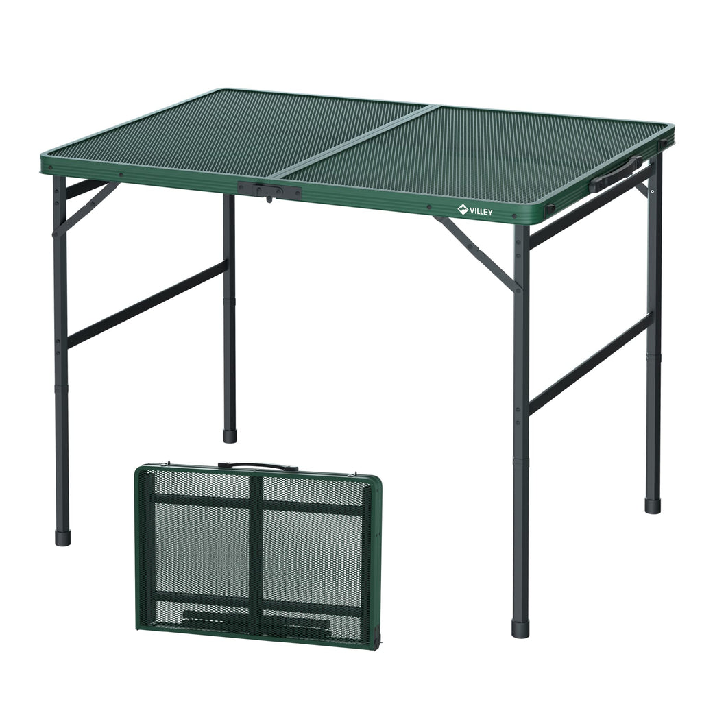 3ft Folding Aluminum Camping Table with Adjustable Legs F94239