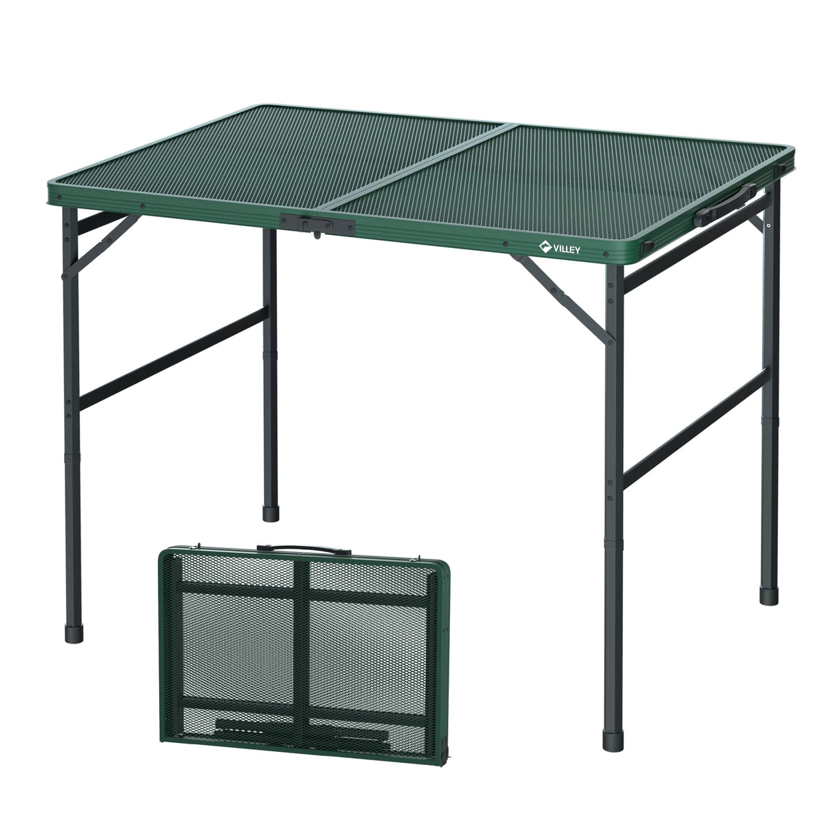 3ft Folding Aluminum Camping Table with Adjustable Legs F94239