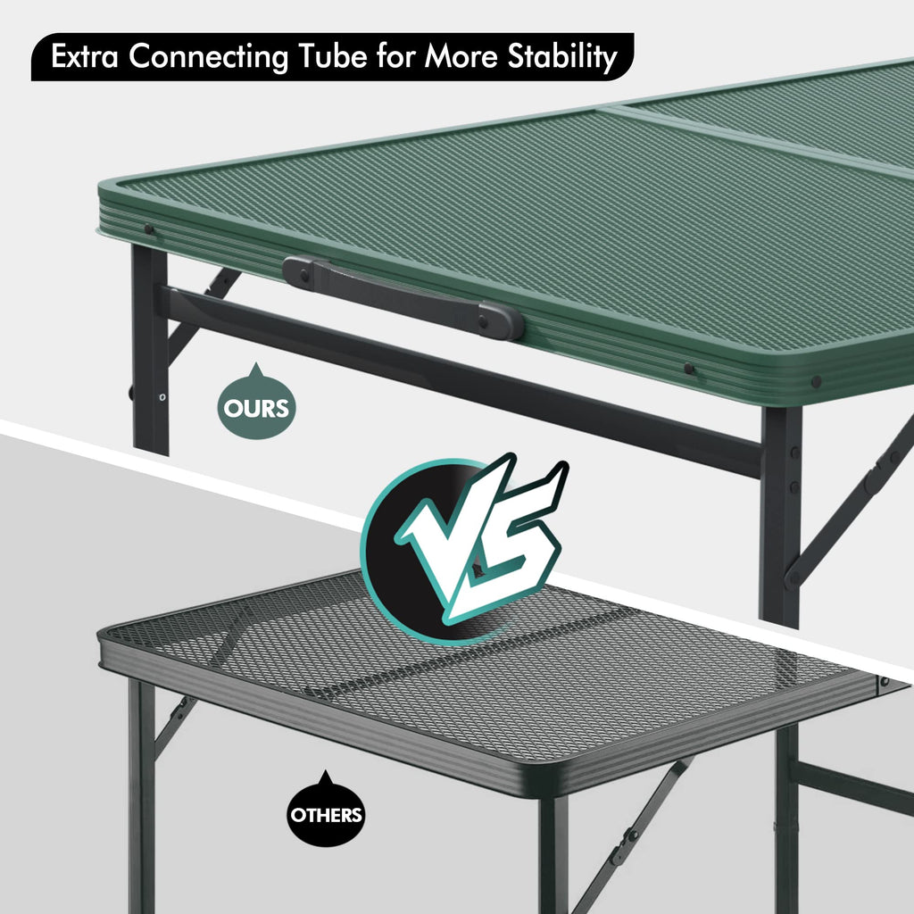 3ft Folding Aluminum Camping Table with Adjustable Legs F94239