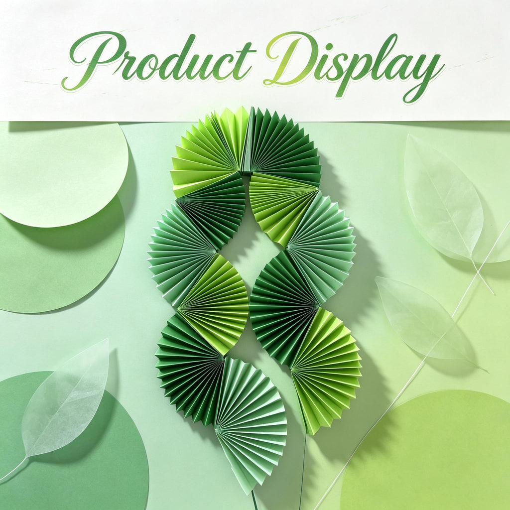Green Paper Fan Garlands L893