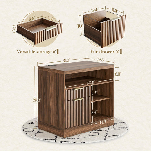 2 Drawer File Cabinet with Lock L600527