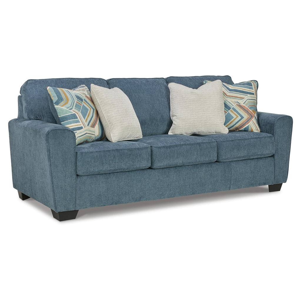 Blue Chenille 3 Seater Couch K781
