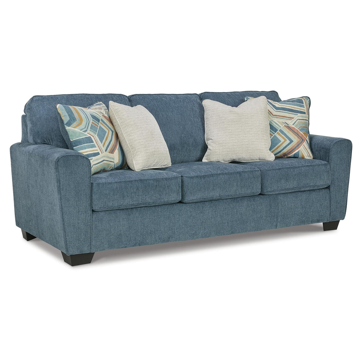 Blue Chenille 3 Seater Couch K781