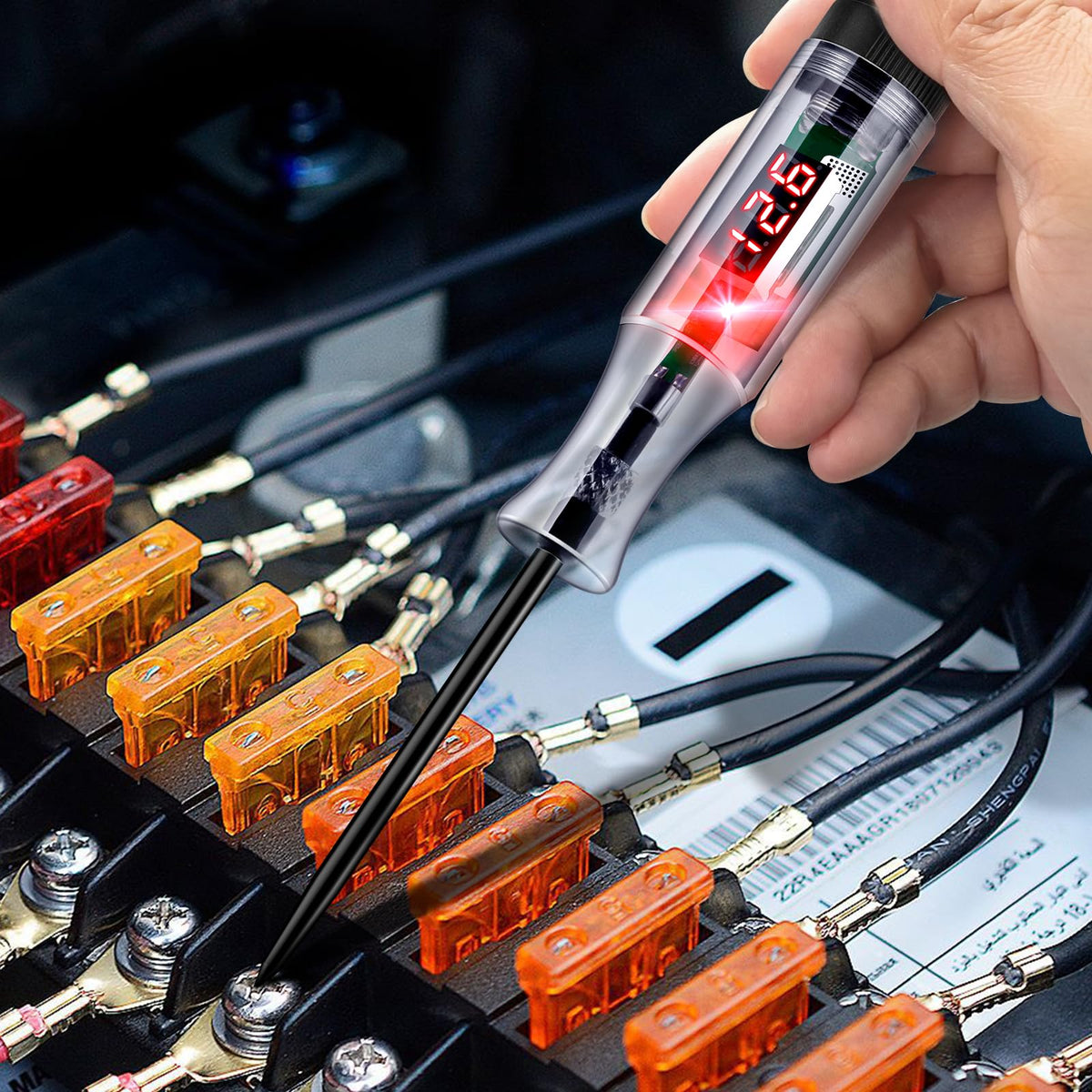 5-90V Digital LED Circuit Tester with Voltage Display S588548