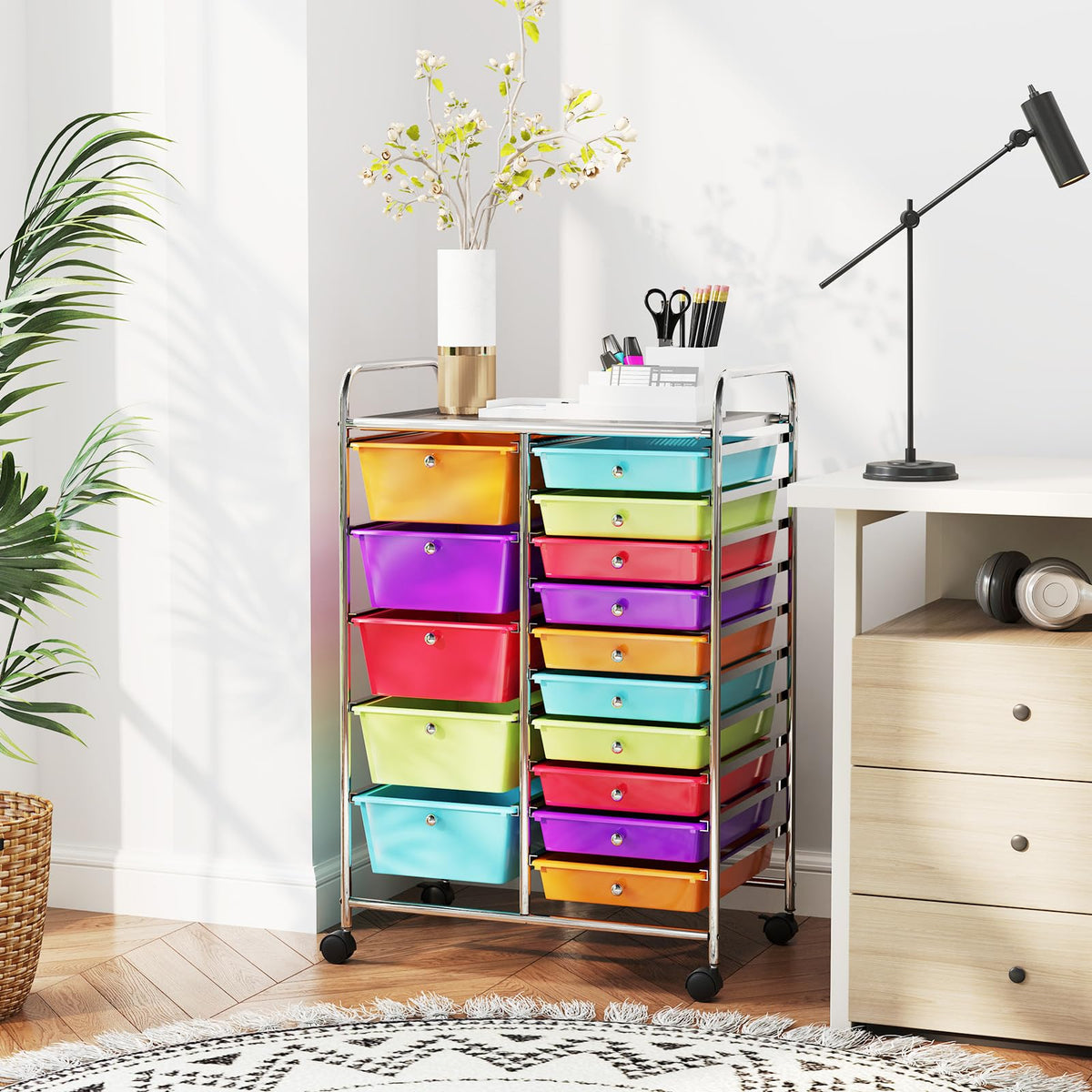 15 Drawer Rolling Storage Cart K337