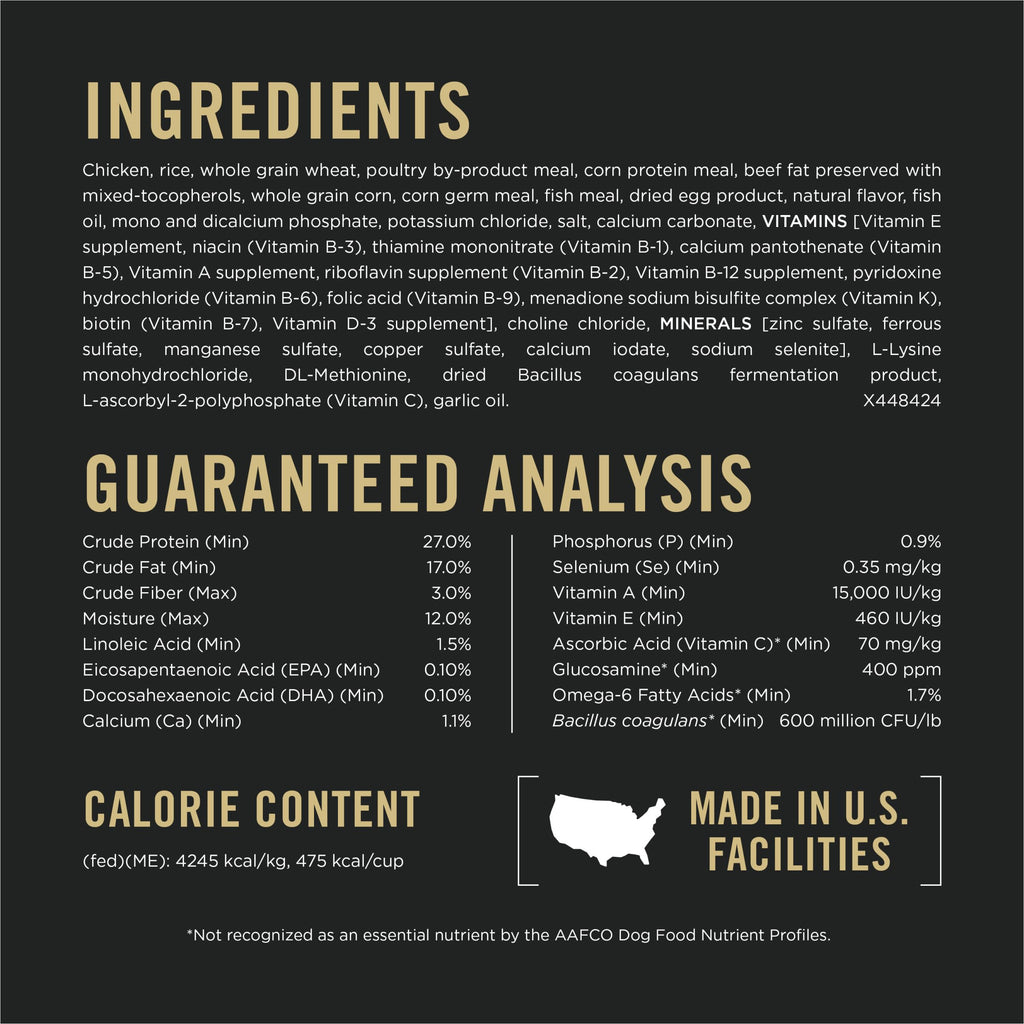 High Protein Chicken & Rice Dog Food 37.5 lb E529