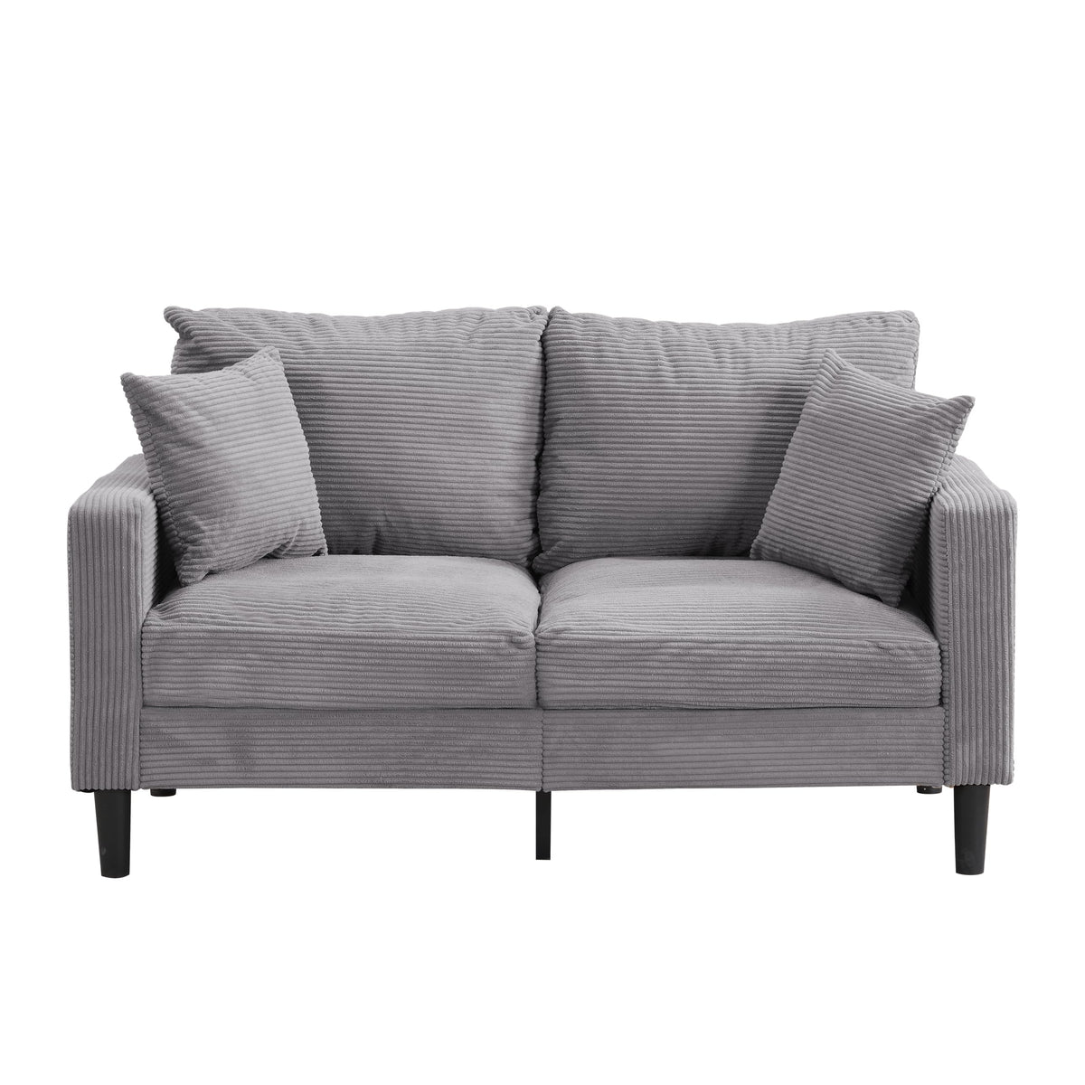 Light Gray Upholstered Loveseat Sofa T70872