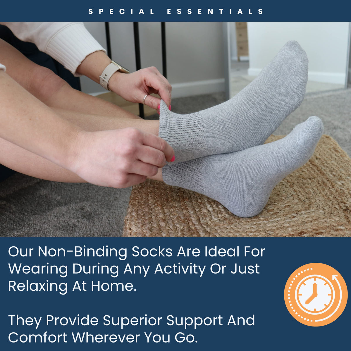 Women's Diabetic Ankle Socks, 6 Pairs, Non-Binding E51743