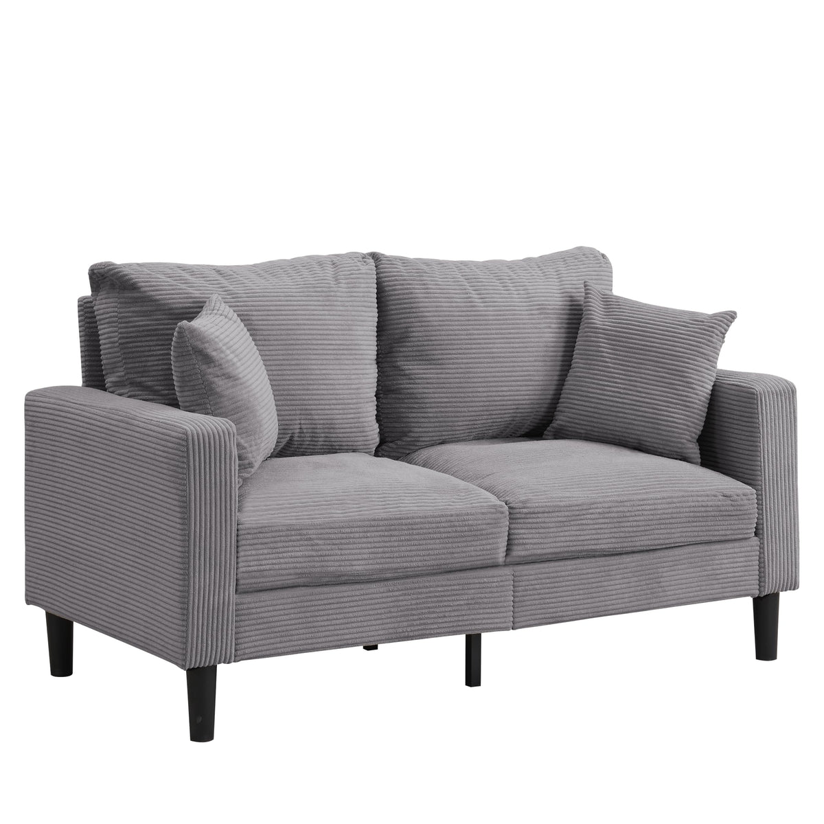 Light Gray Upholstered Loveseat Sofa T70872