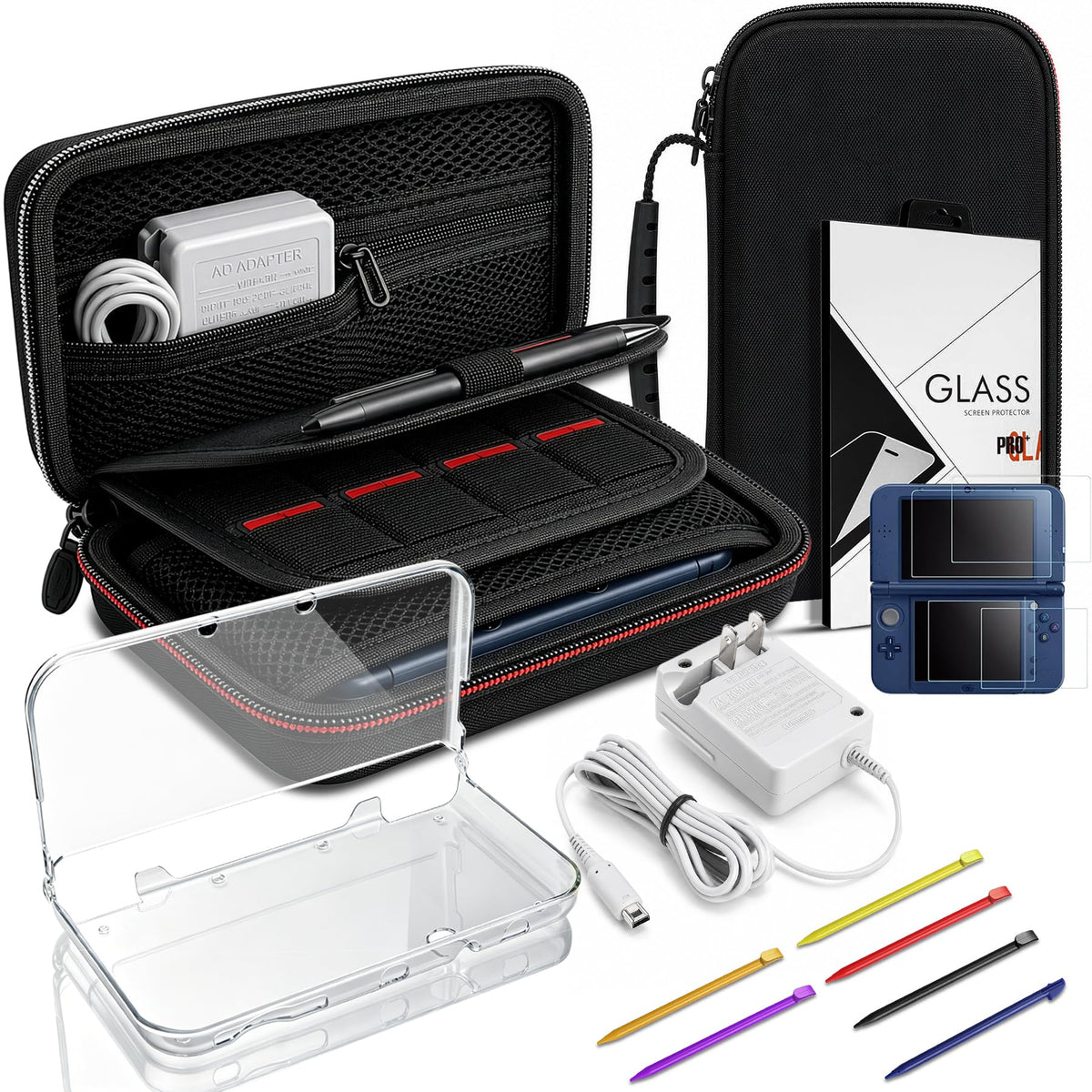 Carrying Case for New 3DS XL LL with Hard Shell and Charging Cable P331991