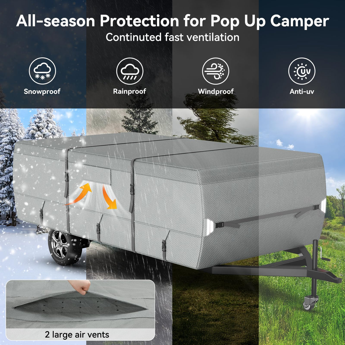 Non-Woven Pop Up Camper Folding Cover 14'-16' W624906