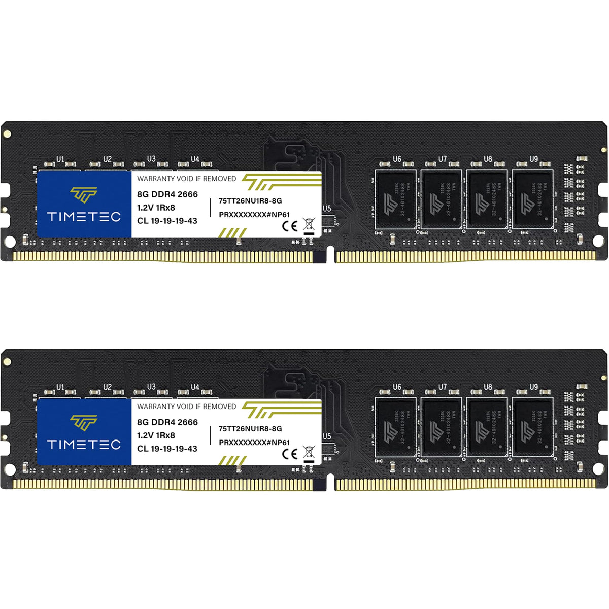 16GB Kit DDR4 2666MHz Desktop RAM 288-Pin Non-ECC UDIMM P496