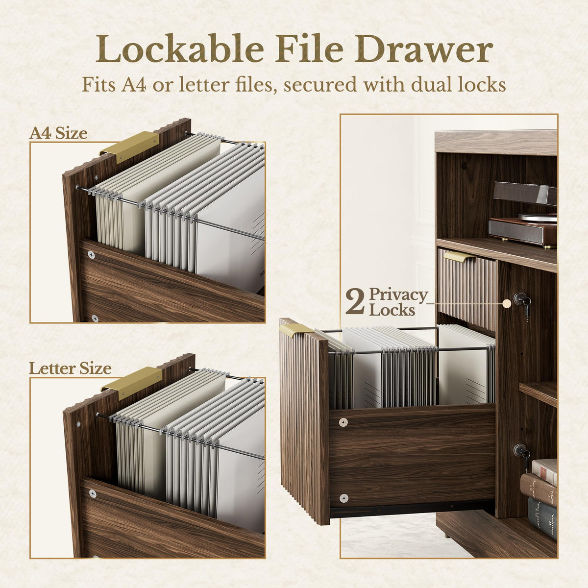 2 Drawer File Cabinet with Lock L600527