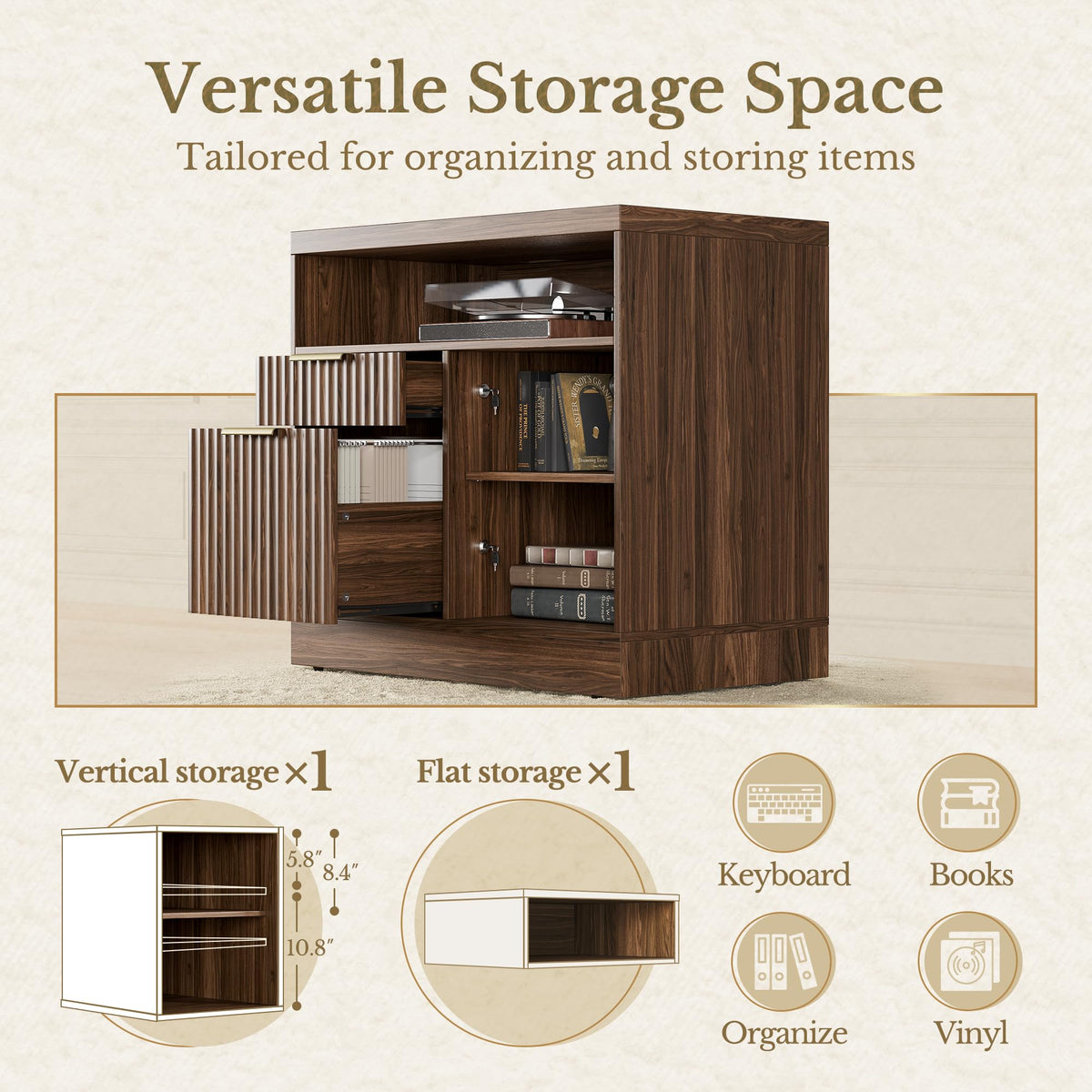 2 Drawer File Cabinet with Lock L600527