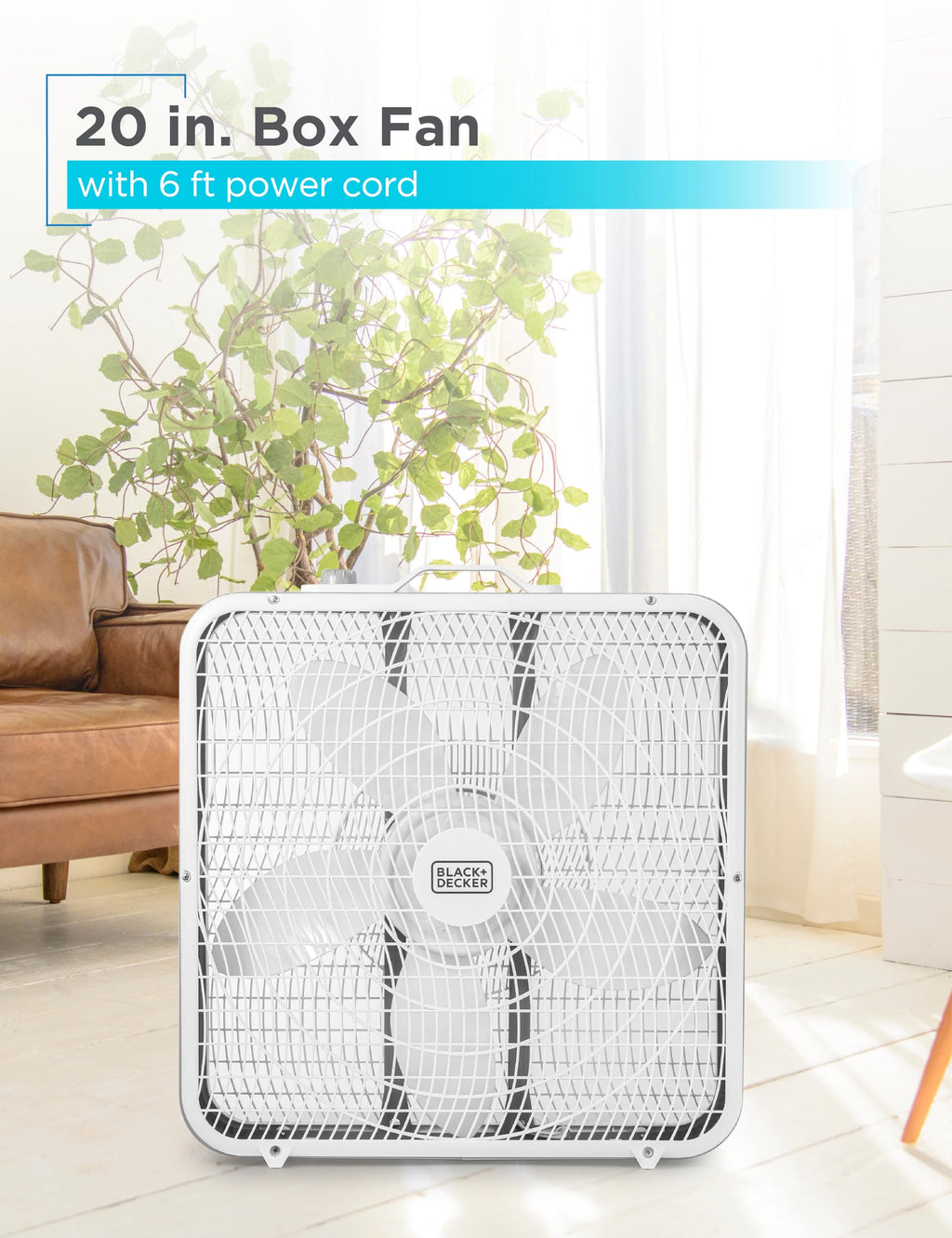 20” Box Fan with 3 Speed Settings F882