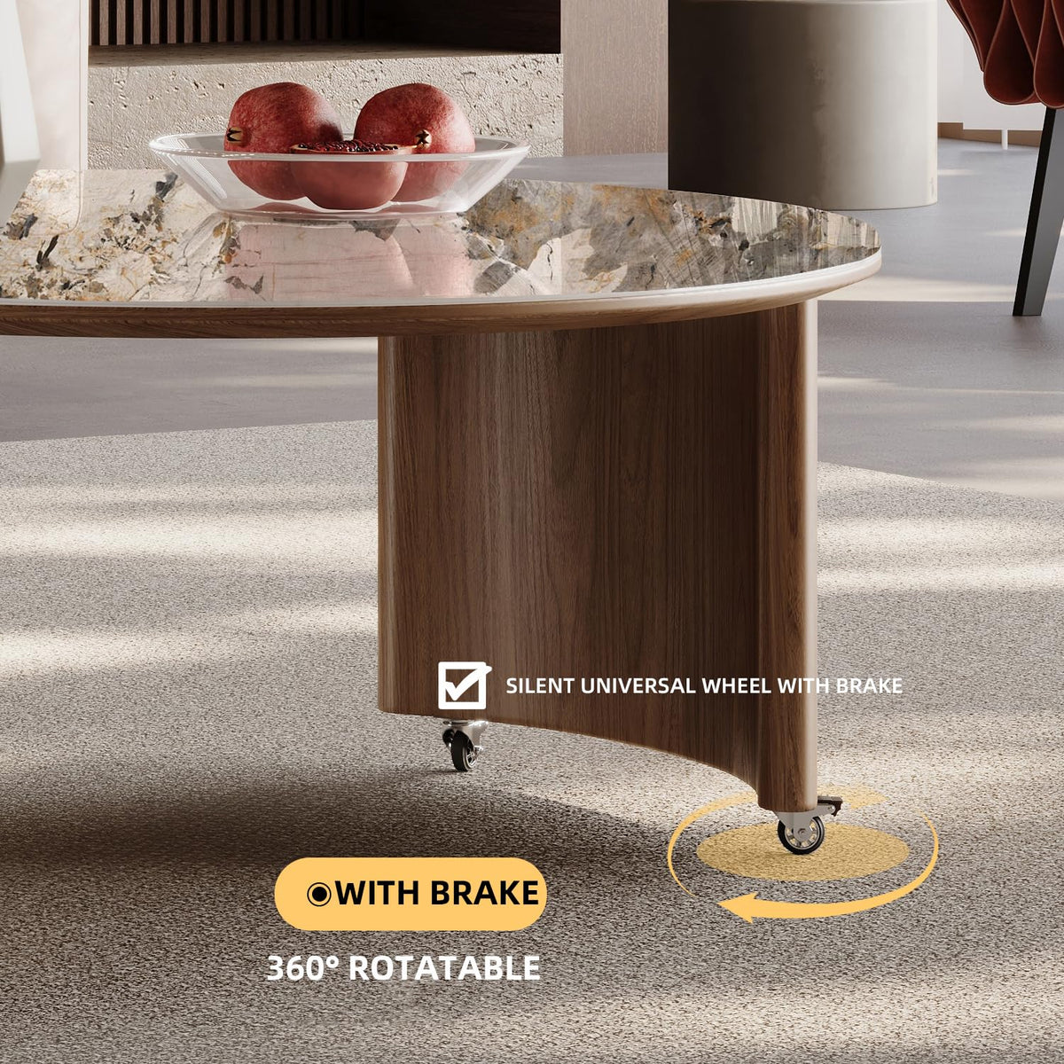Round Expandable Coffee Table with Hidden Storage R194