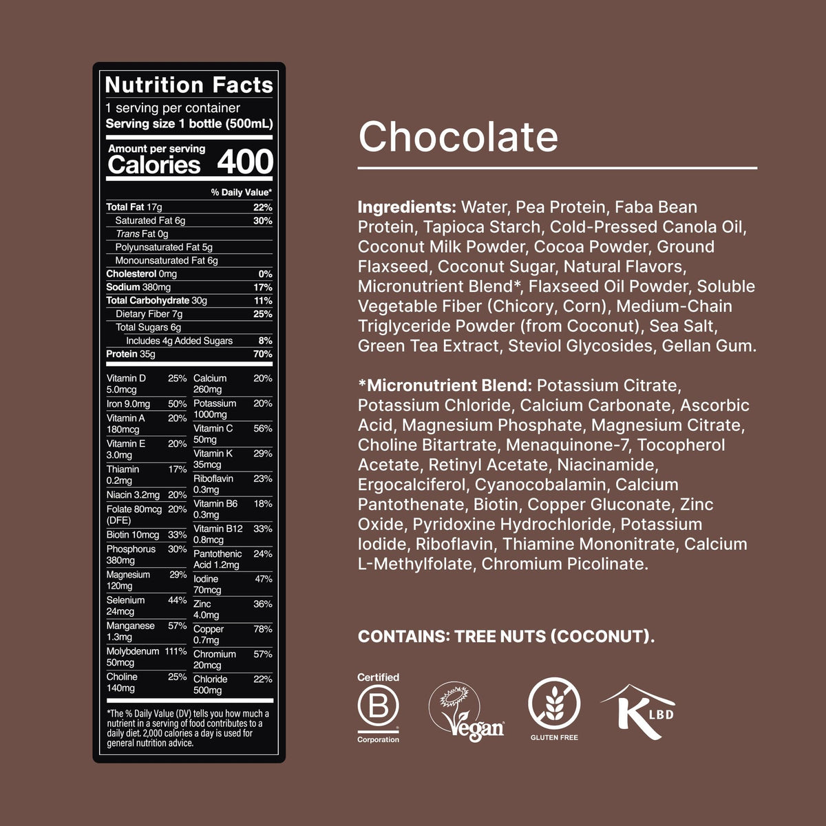 Black Edition Ready-to-Drink Vegan Protein Shake T197382