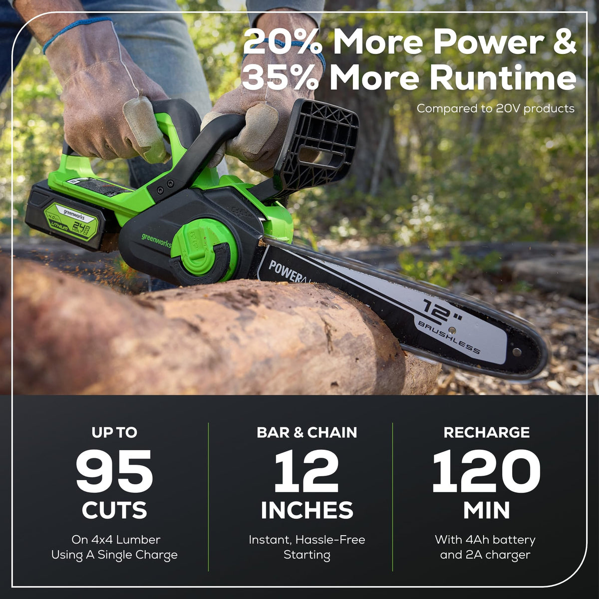 24V 12 in Cordless Electric Chainsaw C285