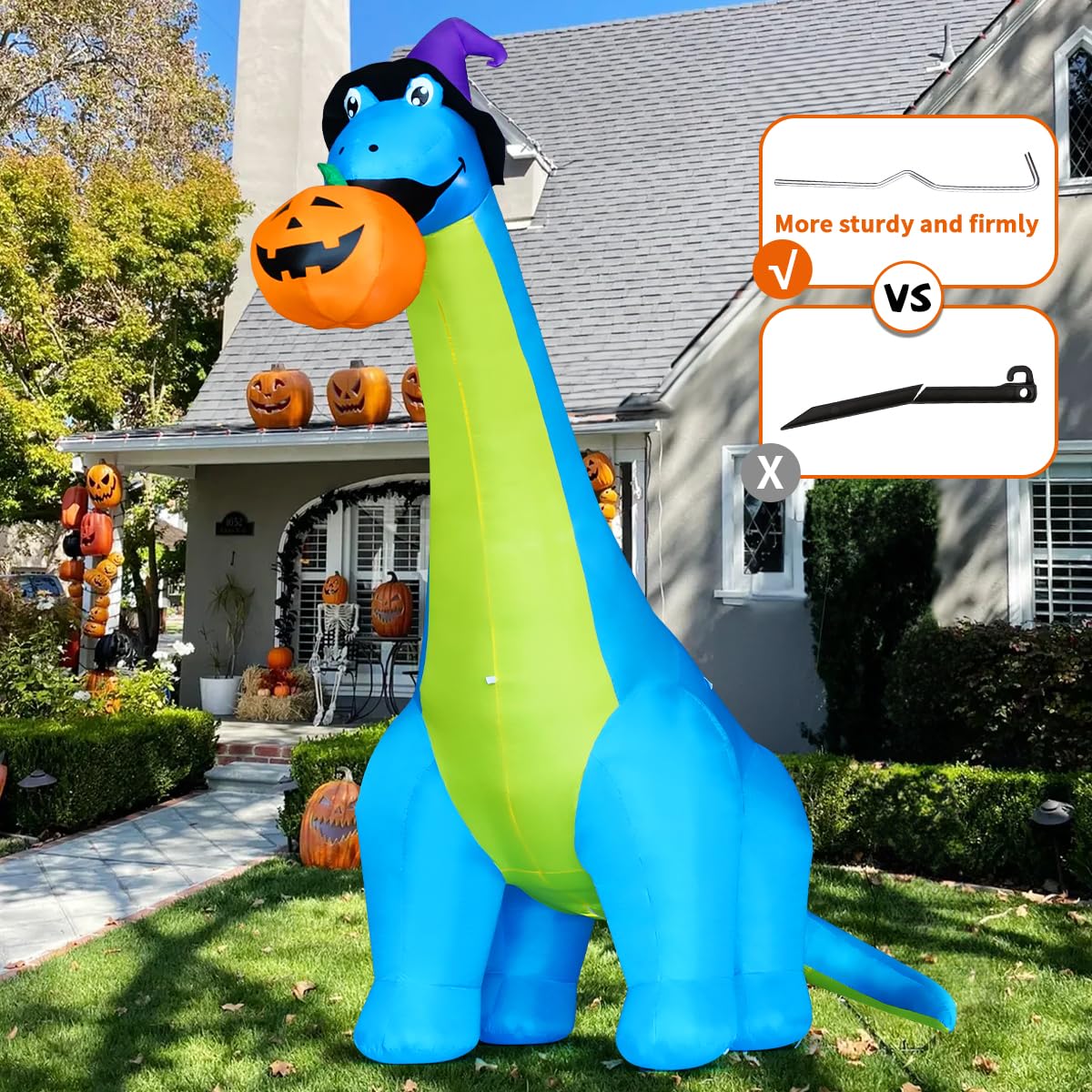 10 FT Animated Inflatable Dinosaur Pumpkin E621
