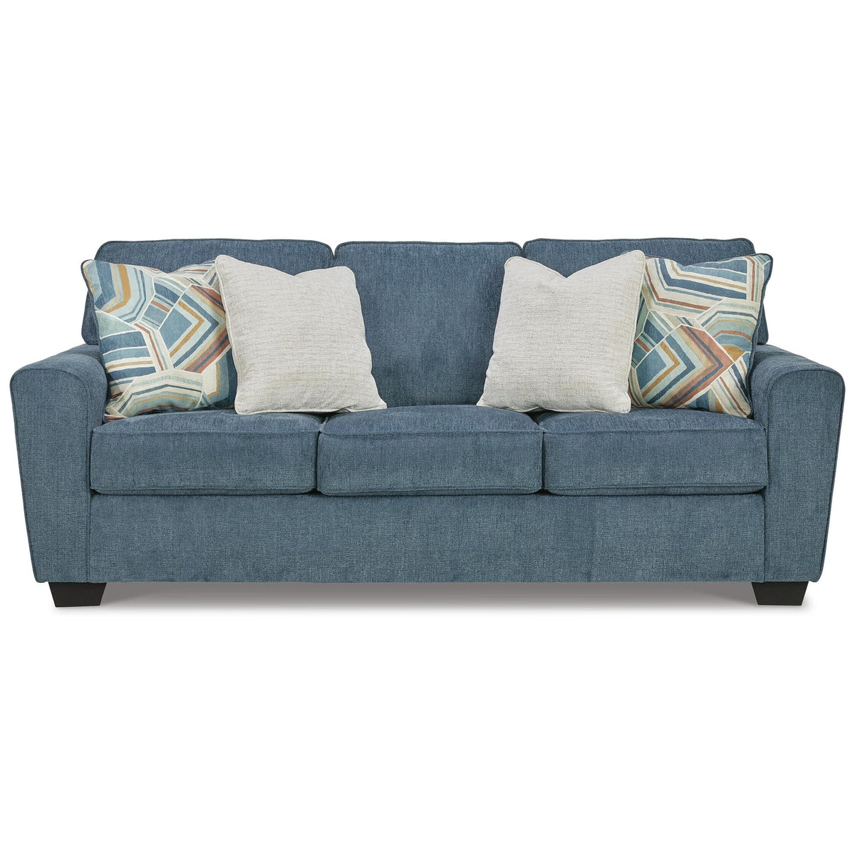 Blue Chenille 3 Seater Couch K781