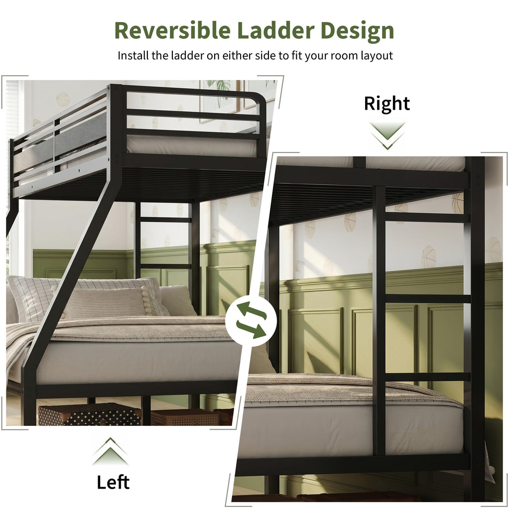 Black Twin Over Full Size Bunk Beds Q31336