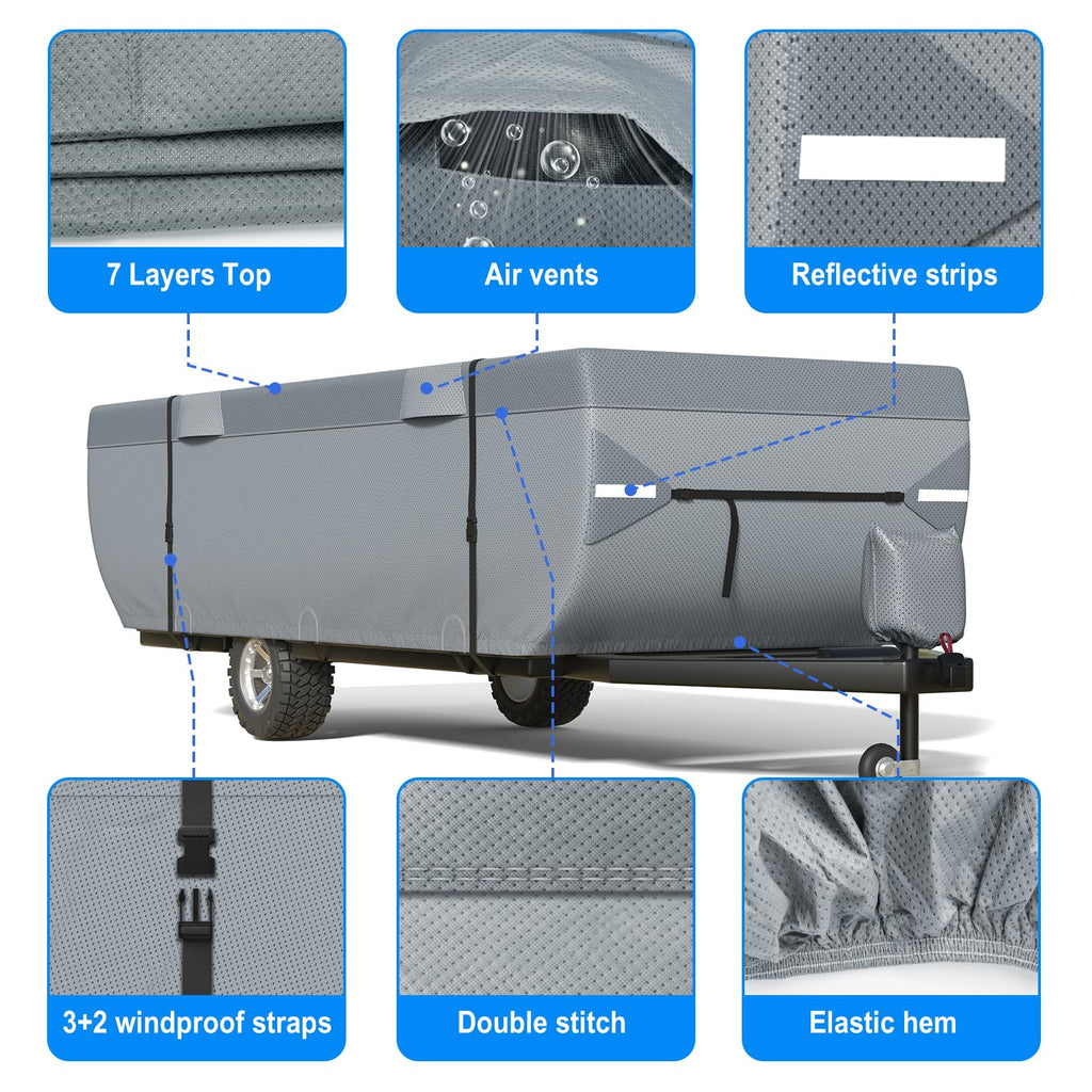 9 Layers 14-16ft Tent Trailer Cover V373
