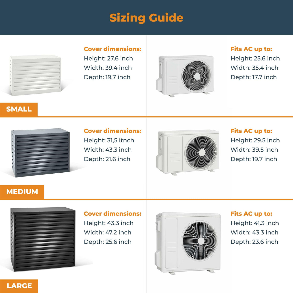Aluminium Mini Split AC Cover H99074