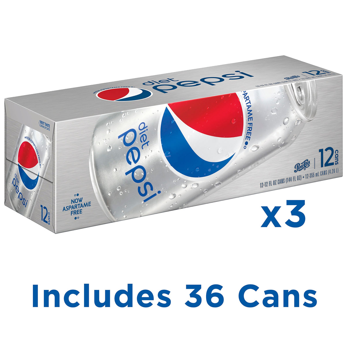 Diet Pepsi Soda 12 fl oz 36 Cans A59009