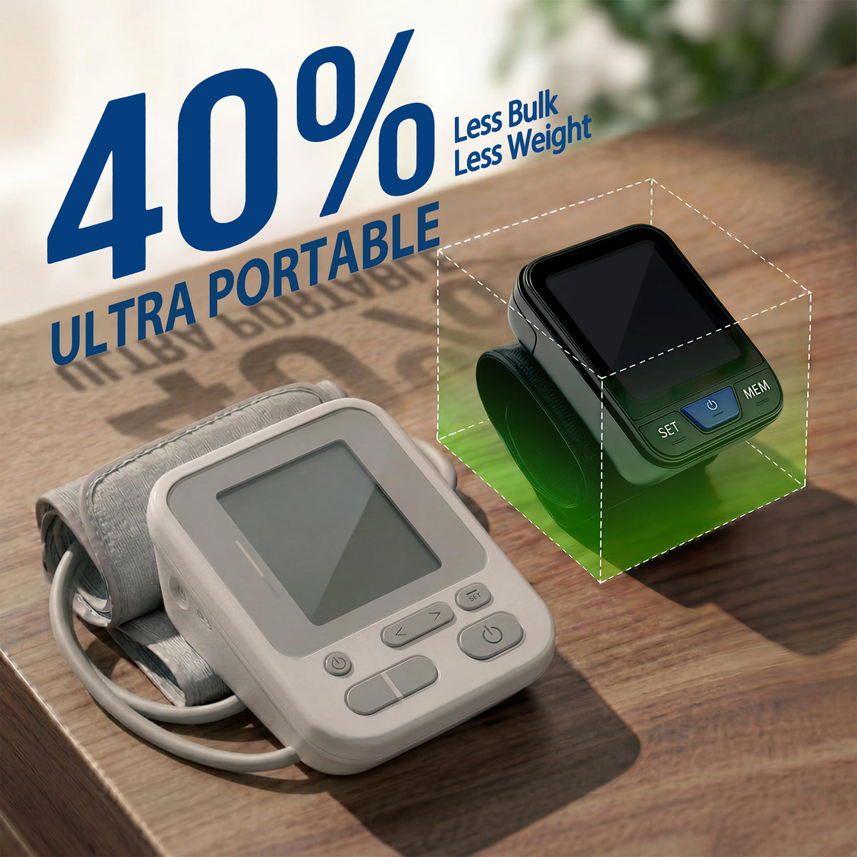 Wrist Blood Pressure Monitor with Voice Broadcast, 240 Memory for 2 Users F1391