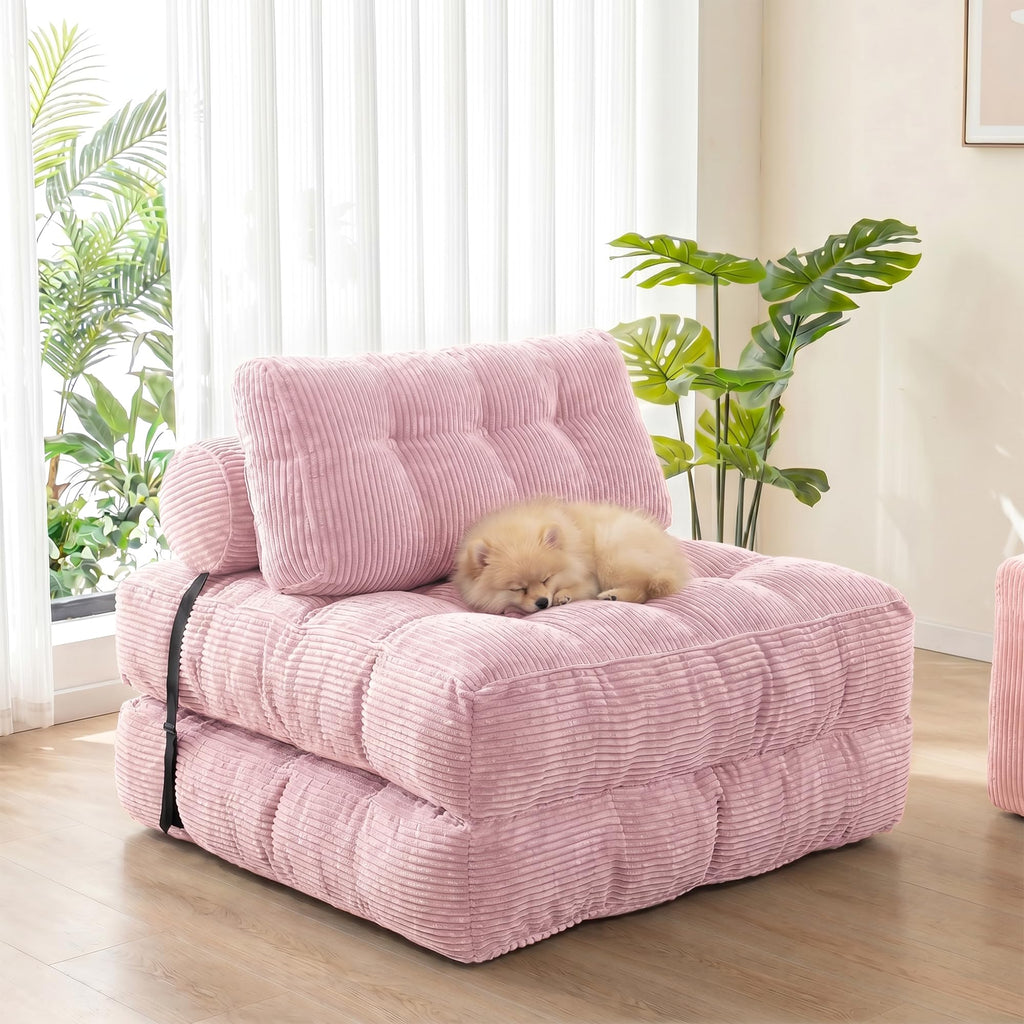 3-in-1 Folding Sofa Bed Convertible Futon Chair N728