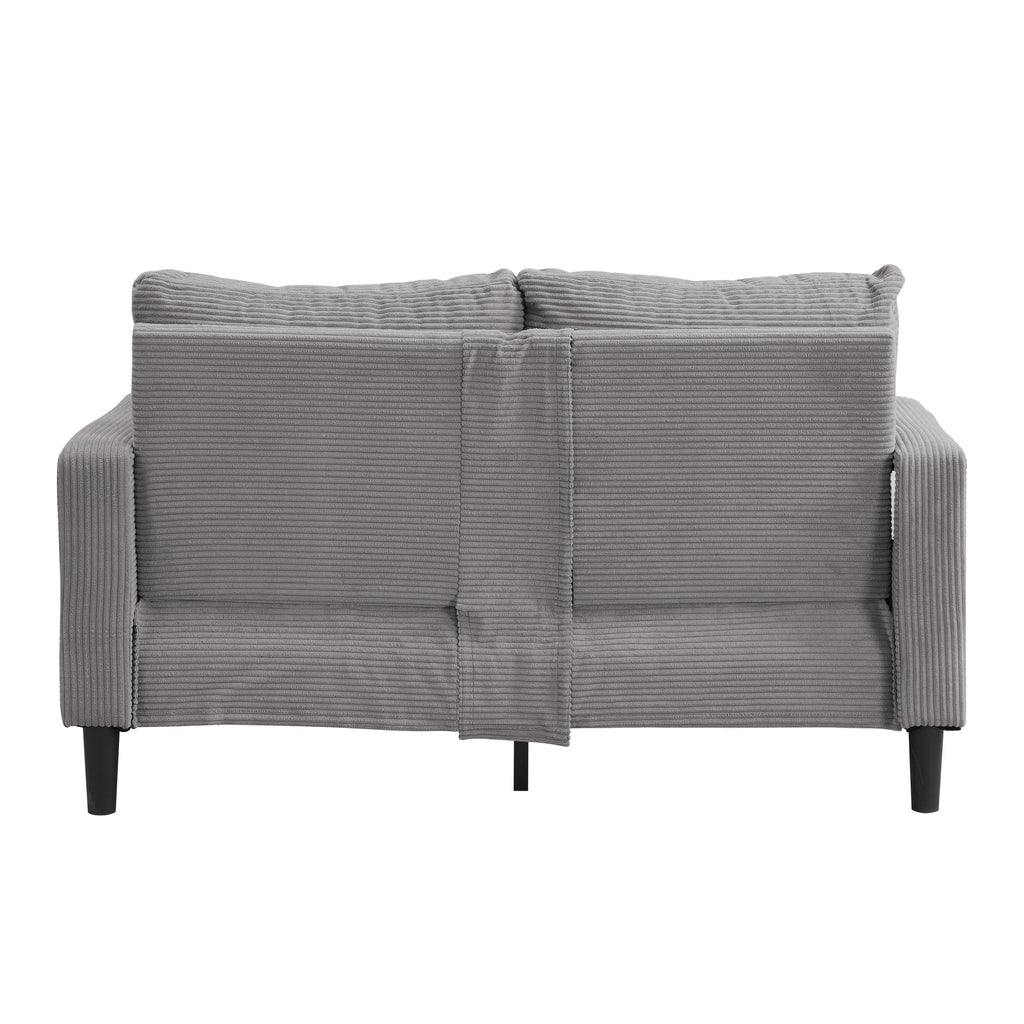 Light Gray Upholstered Loveseat Sofa T70872