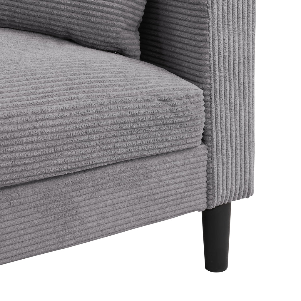 Light Gray Upholstered Loveseat Sofa T70872