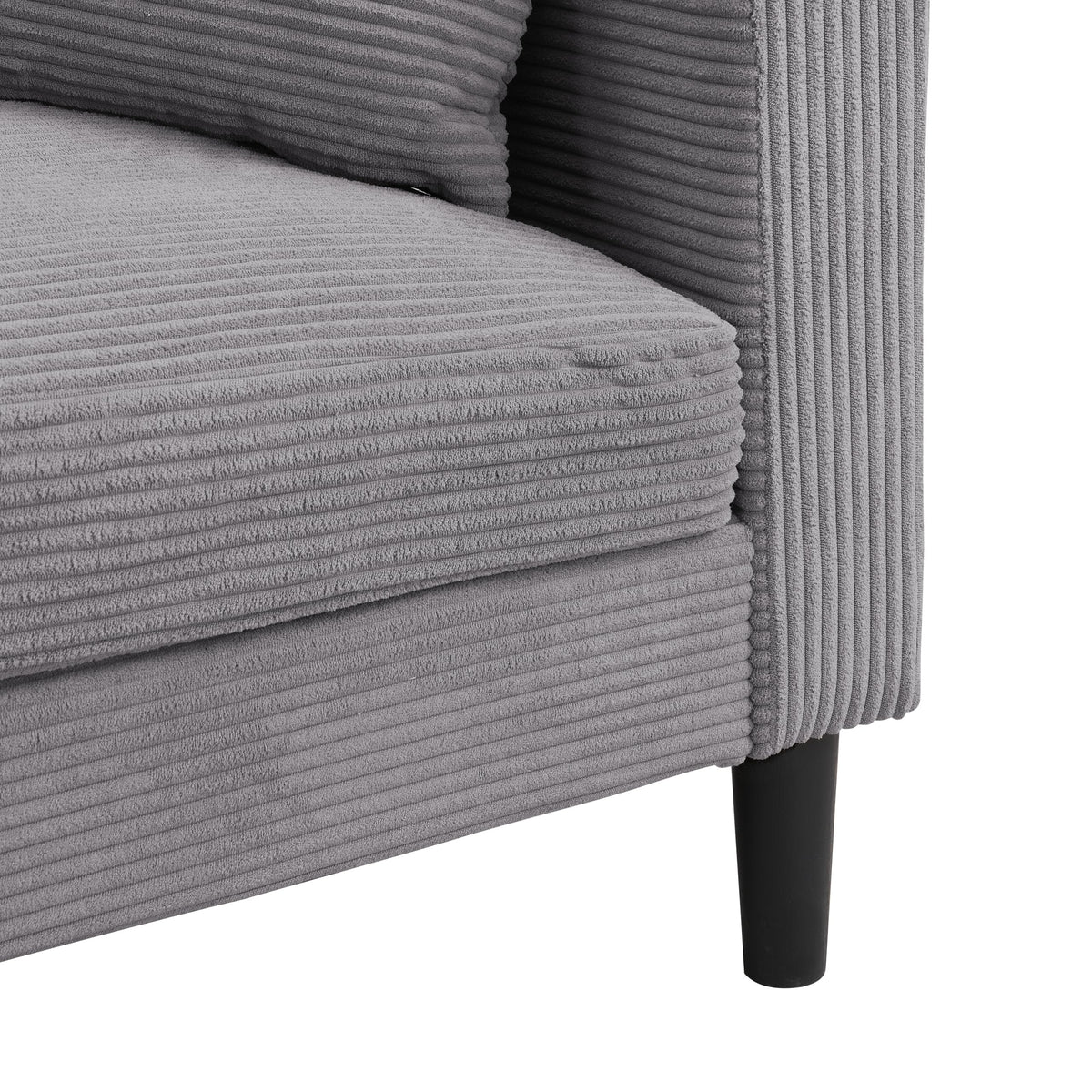 Light Gray Upholstered Loveseat Sofa T70872