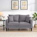 Light Gray Upholstered Loveseat Sofa T70872