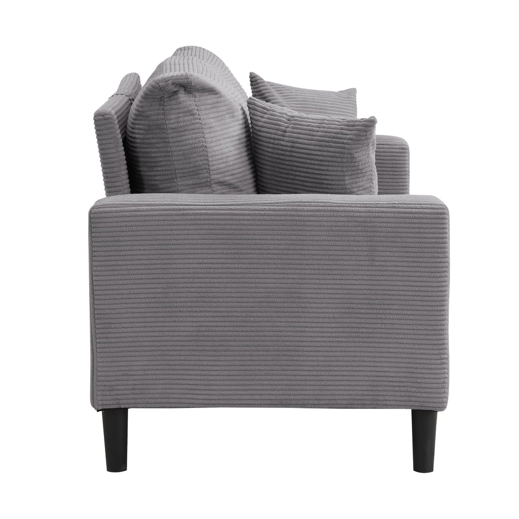 Light Gray Upholstered Loveseat Sofa T70872