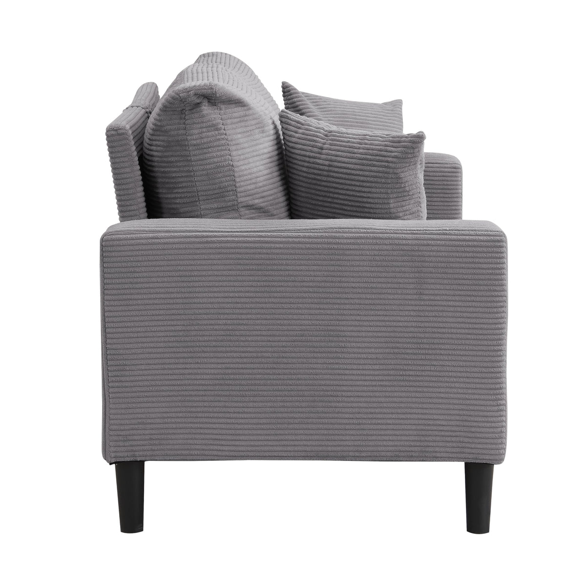 Light Gray Upholstered Loveseat Sofa T70872