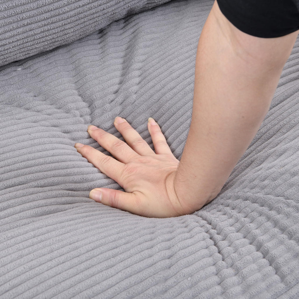 Light Gray Upholstered Loveseat Sofa T70872